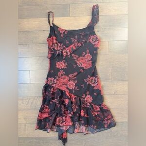 Peppermayo Black and Red Asymmetrical Dress